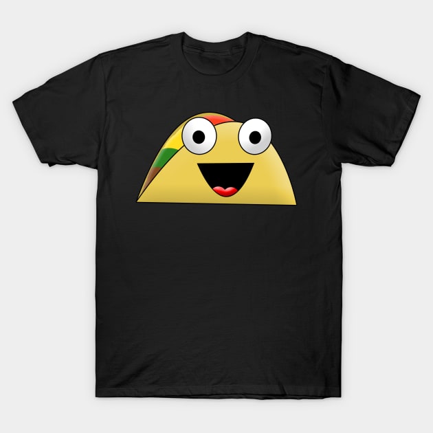 Happy and Adorable Mexican Taco Food Snack T-Shirt by Normo Apparel